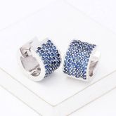 MAINE BLUE SAPPHIRE EARRINGS IN STERLING SILVER