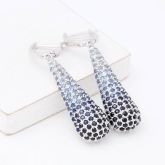 PHILADELPHIA BLUE SAPPHIRE OMBRE EARRINGS IN STERLING SILVER by Equalli