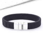 MATT LEATHER BRACELET IN BLUE by EQUALLI.COM
