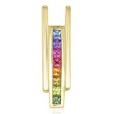 NEVADA OMISEXUAL GENDERFLUID TRIGENDER PRIDE GOLD PENDANT