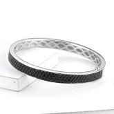 DETROIT AT NIGHT BANGLE IN STERLING SILVER