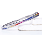 MANCHESTER BANGLE IN STERLING SILVER by EQUALLI.COM