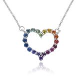 SILOM PRIDE HEART NECKLACE IN STERLING SILVER