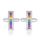 SANTA BARBARA DIAMOND RAINBOW CUFFLINKS GOLD
