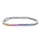 ROMANTIC UNICORN BRACELET IN SILVER 2.8MM 12 CARATS RAINBOW TRIBUTE FOR VALENTINE'S