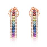 SANTA BARBARA DIAMOND RAINBOW STUD EARRINGS GOLD